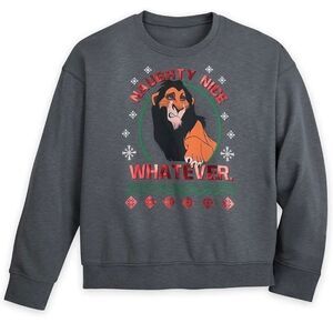 Disney Lion King Scar Christmas Sweatshirt NWT